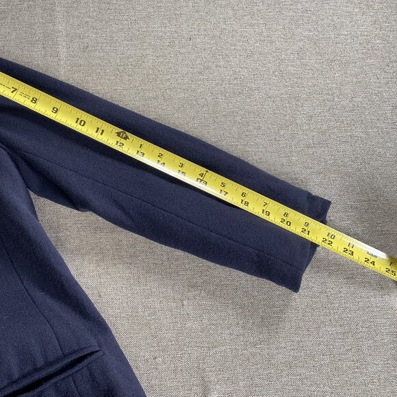 Chaus Petite Blazer Tops Women's Size 12 100% Wool Blue 3 Button Blazer - Picture 9 of 14
